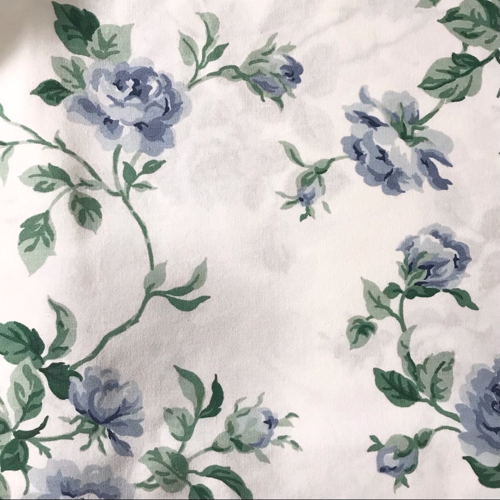 Vintage Adrienne Vittadini Floral Flat Sheet